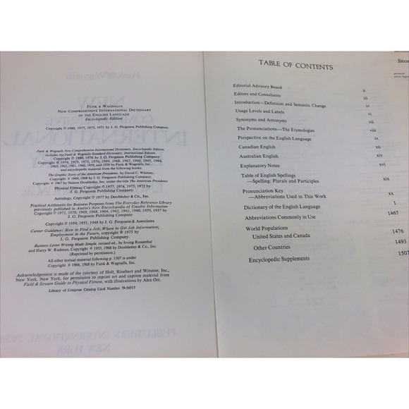 Funk & Wagnalls New Comprehensive International Dictionary Volume 1 & 2 Deluxe - Picture 8 of 16